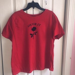 Forever 21 “Over It” red tee